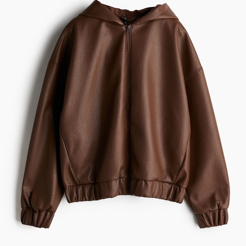 Brown Faux Leather Jacket